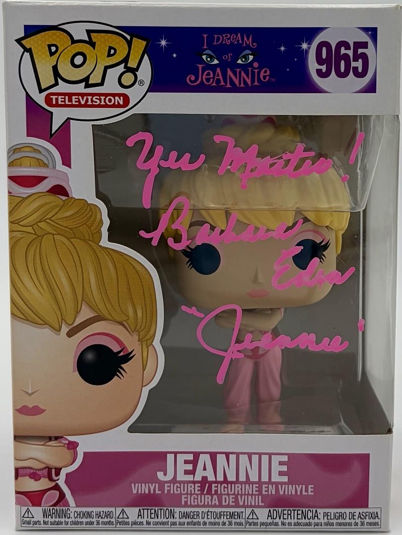Barbara Eden Signed Funko Pop #965 "Jeannie" (I Dream Of Jeannie) w/Quote and Character Name - JSA COA